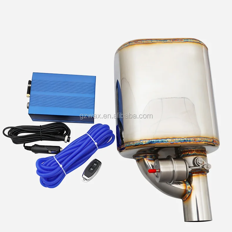 Manufacture Exhaust Muffler System Stainless steel Middle Silencer Muffler with Vacuum Valve for Universal Car