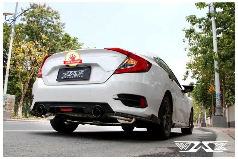 High Performance Catback Exhaust Valvetronic Exhaust Pipe For Civic 2015-2022 Catback Exhaust Pipes Muffler Tip