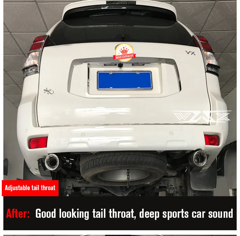 High Performance Exhaust System With Control Device For Toyota Pajero Prado Land Cruiser Sequoia Sport Car Deep Sound