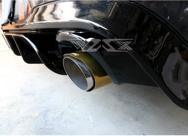 Custom Logo Stainless Steel Exhaust Tip Auto Muffler Performance Racing Exhaust Muffler Gold-Plated Exhaust Tip