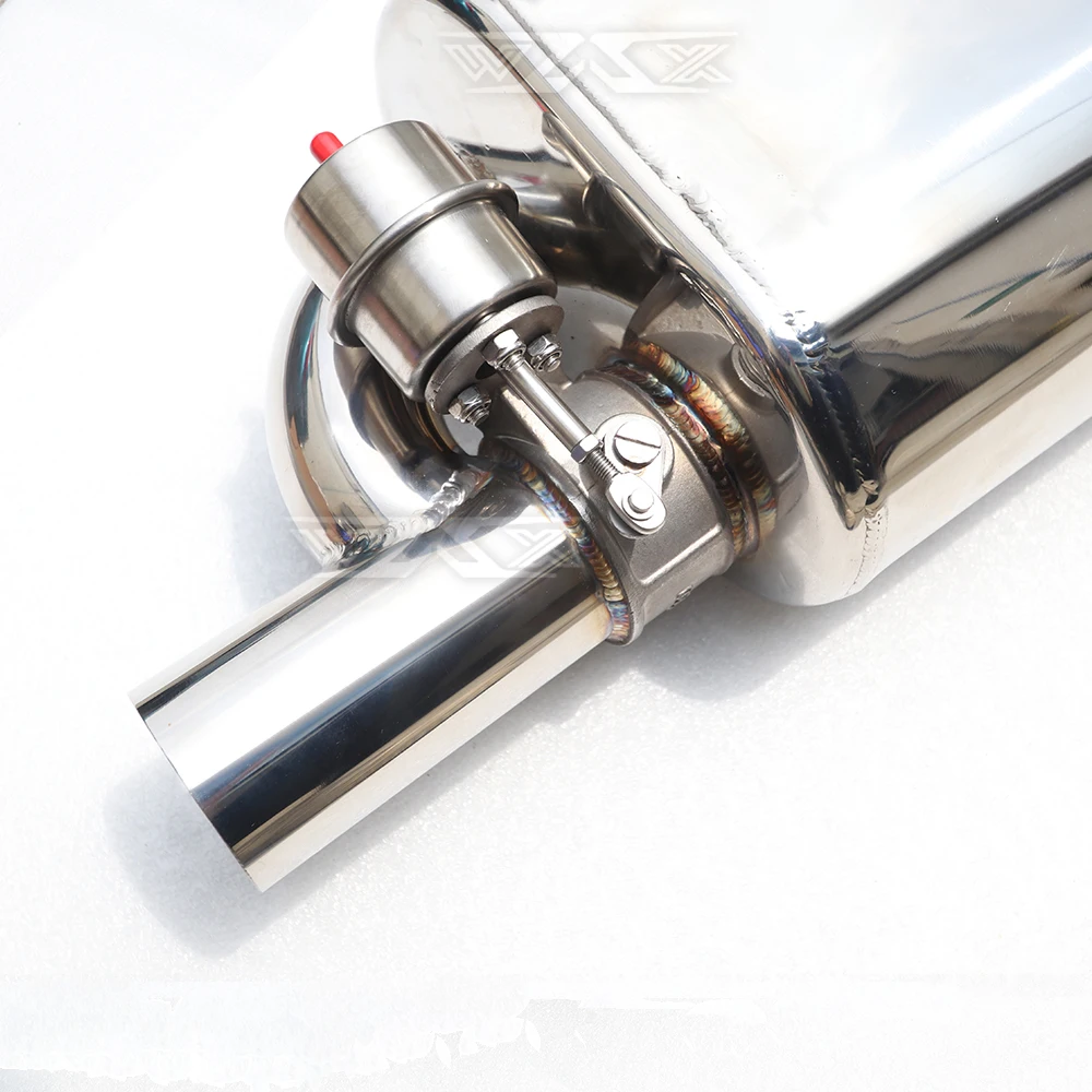 Universal 3" Performance 304 Stainless Steel Electric Valvetronic Exhaust Vacuum Cutout Valve Valved Muffler With Controller