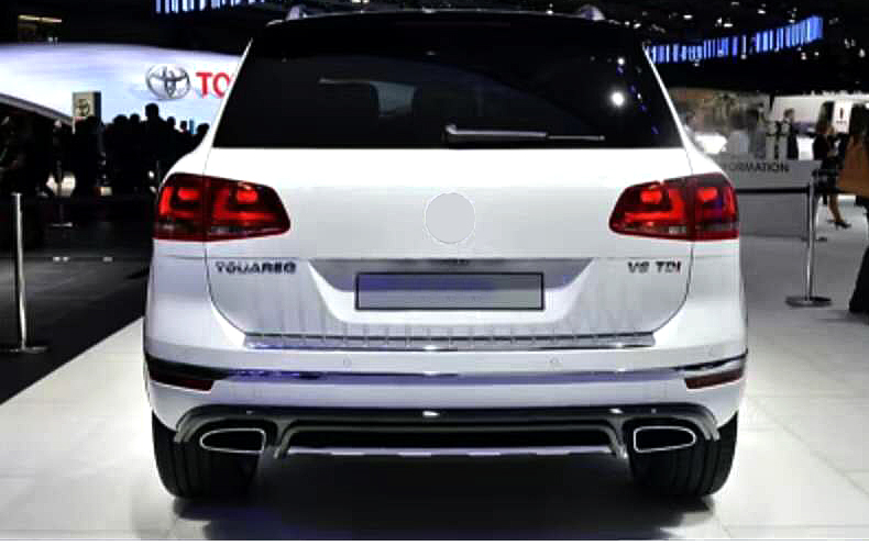 Delicate Top Hit Rates Auto Square Exhaust Tips For Vw Touareg R-Line Converted To Touarey