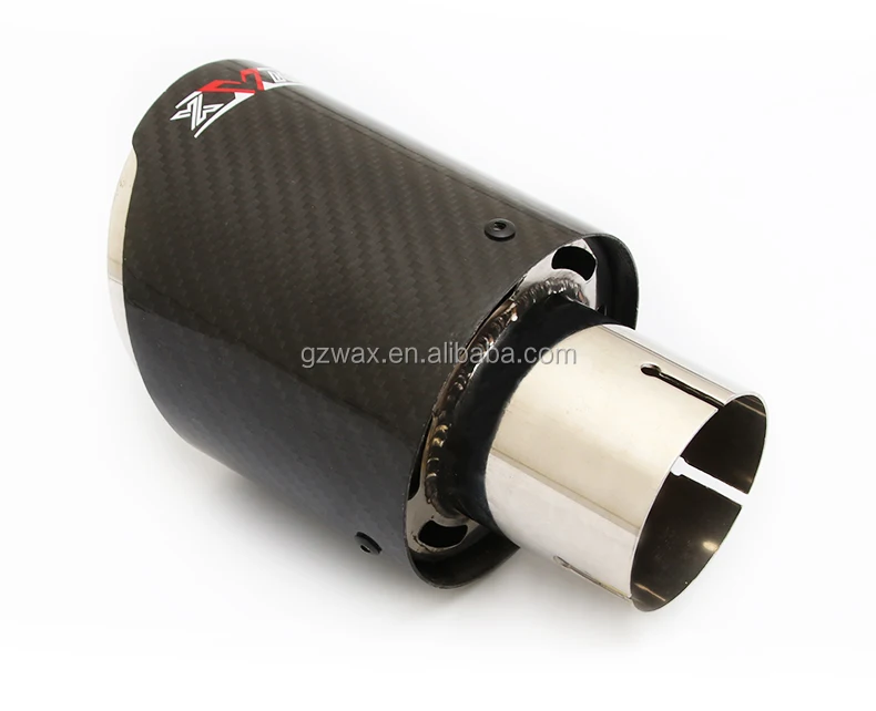 Custom Logos Carbon Fiber Exhaust Tips Tail Pipes Carbon Fiber Stainless Steel Exhaust Tips for Universal Car