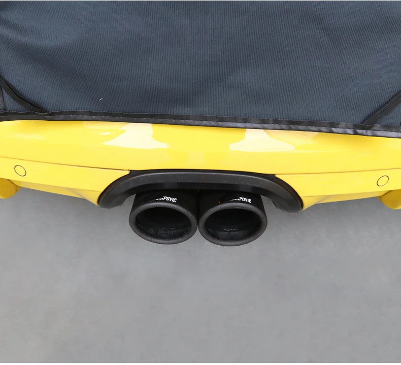 Installation Carbon Fiber Muffler Pipe Exhaust Tip for Porsche 718 BOXSTER 718 CAYMAN 718 GST 2016-2019