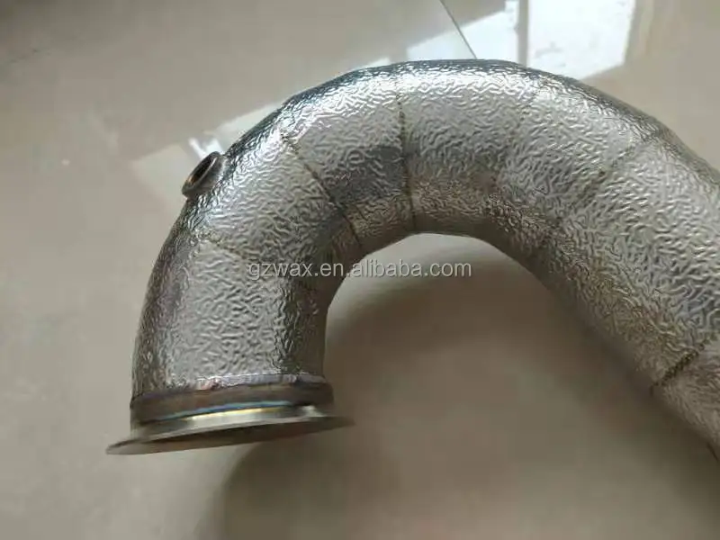 High quality stainless steel exhaust downpipe for Benz A45 straight though pipe diameter 89mm