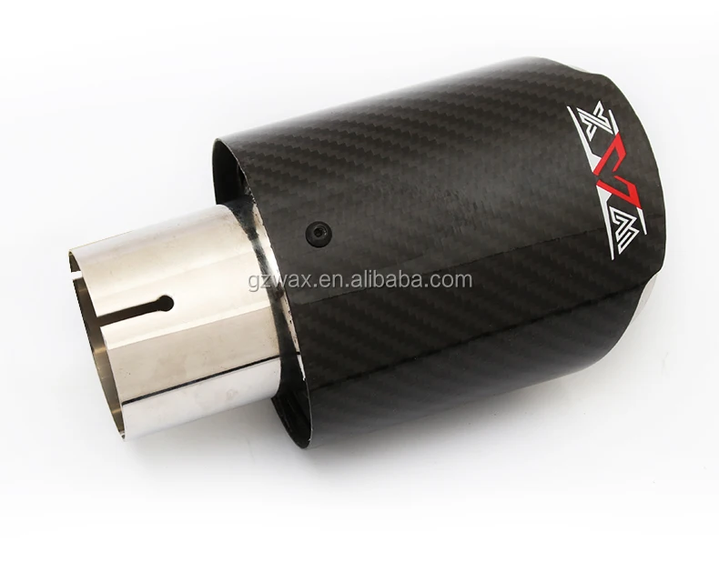 Custom Logos Carbon Fiber Exhaust Tips Tail Pipes Carbon Fiber Stainless Steel Exhaust Tips for Universal Car