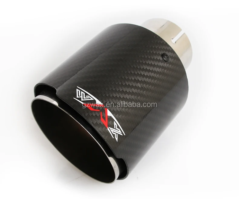 Custom Logos Carbon Fiber Exhaust Tips Tail Pipes Carbon Fiber Stainless Steel Exhaust Tips for Universal Car