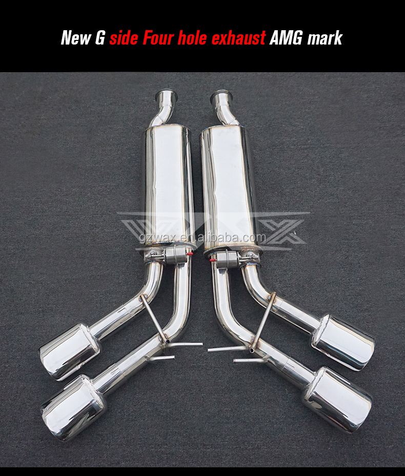 Exhaust Muffler Pipes G63 G65 G55 G500 Stainless Steel Catback exhaust pipe for Mercedes Benz G63 G65 AMG 2013-2019