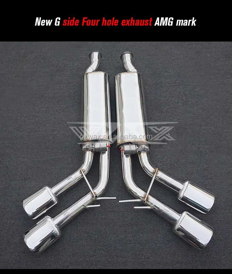 Exhaust Muffler Pipes G63 G65 G55 G500 Stainless Steel Catback exhaust pipe for Mercedes Benz G63 G65 AMG 2013-2019