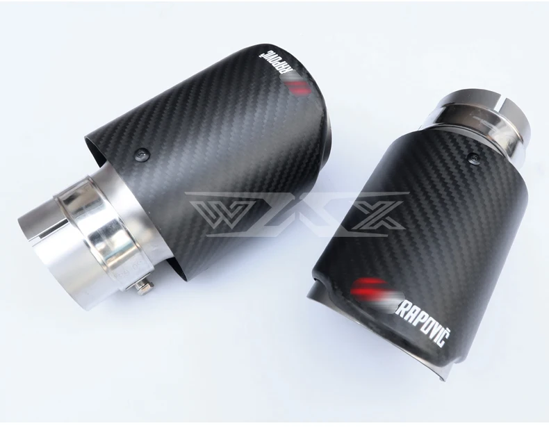 Carbon Fiber Tail Exhaust Tips Muffler Pipe Custom Logo AK Exhaust Tail Pipe Universal Exhaust Tips