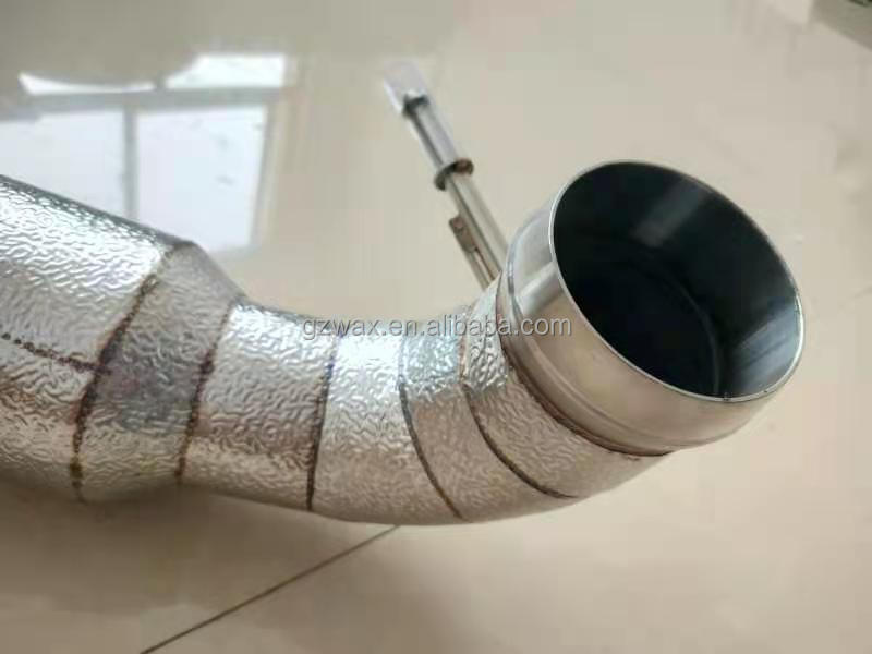 High quality stainless steel exhaust downpipe for Benz A45 straight though pipe diameter 89mm