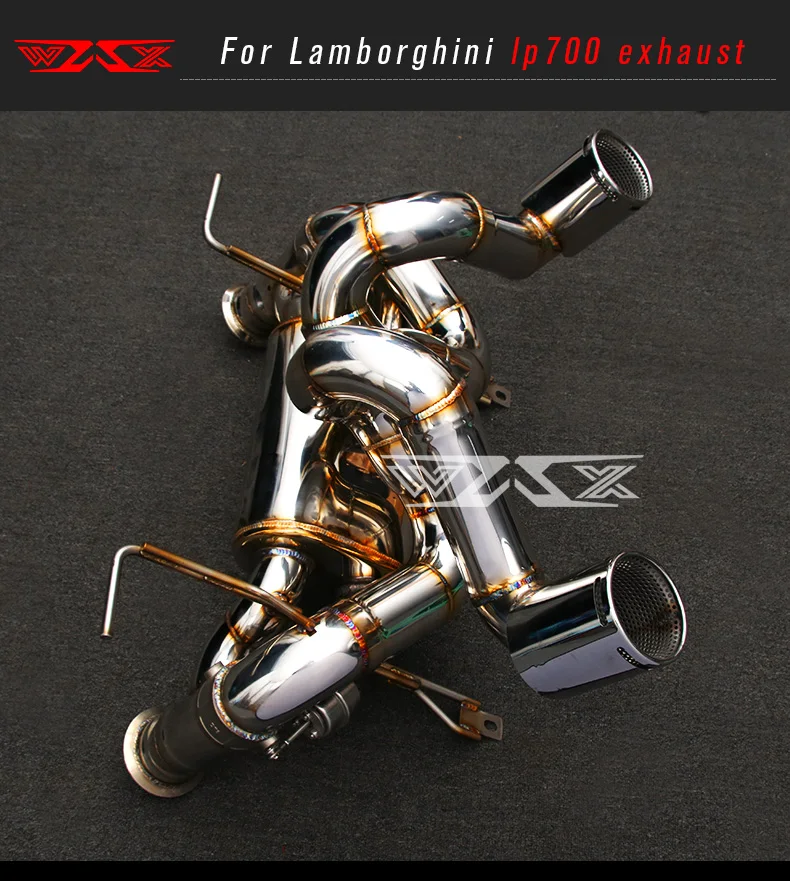 Performance 304 Stainless Steel Exhaust Pipes Exhaust Muffler Catback For Lamborghini LP700/720/750 Exhaust System