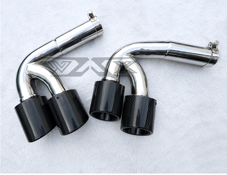 Carbon Fiber Quad Outlet Exhaust Pipe Stainless Steel Muffler Tip For VW TOUAREG 2018-2022 Exhaust Tailpipes