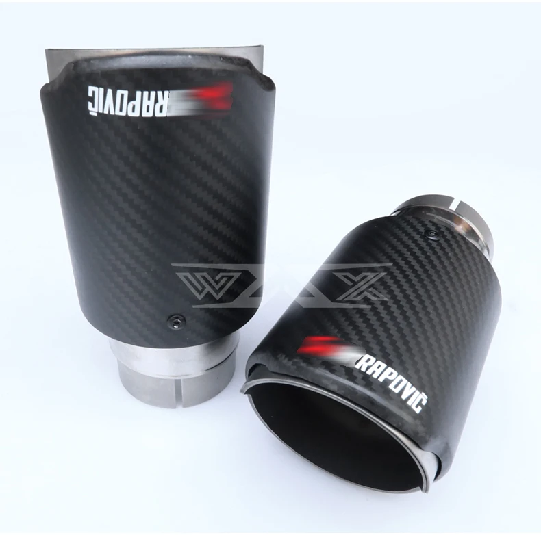 Carbon Fiber Tail Exhaust Tips Muffler Pipe Custom Logo AK Exhaust Tail Pipe Universal Exhaust Tips