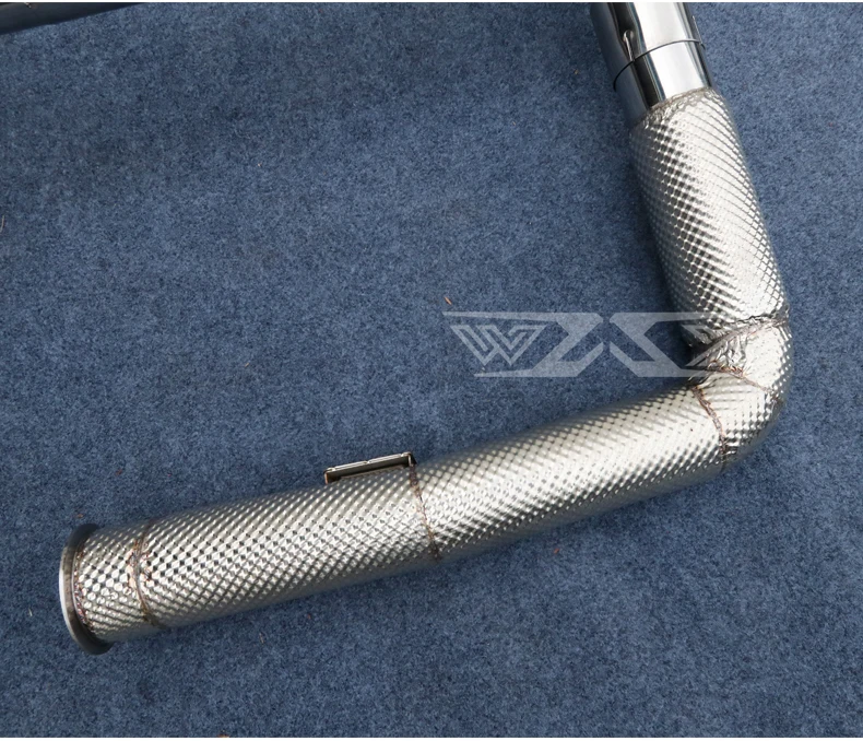 Stainless Steel exhaust Downpipe with Heat Shield For PORSCHE 718 BOXSTER 718 718 CAYMAN 2016-2021 Tuning Exhaust Pipe