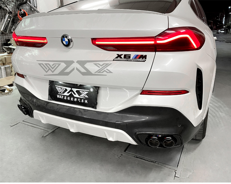 Performance Exhaus Catback Muffler Pipe Catback Carbon Fiber tips For BMW X6 G06 F96 2017-2022 Control Valve Exhaust Catback