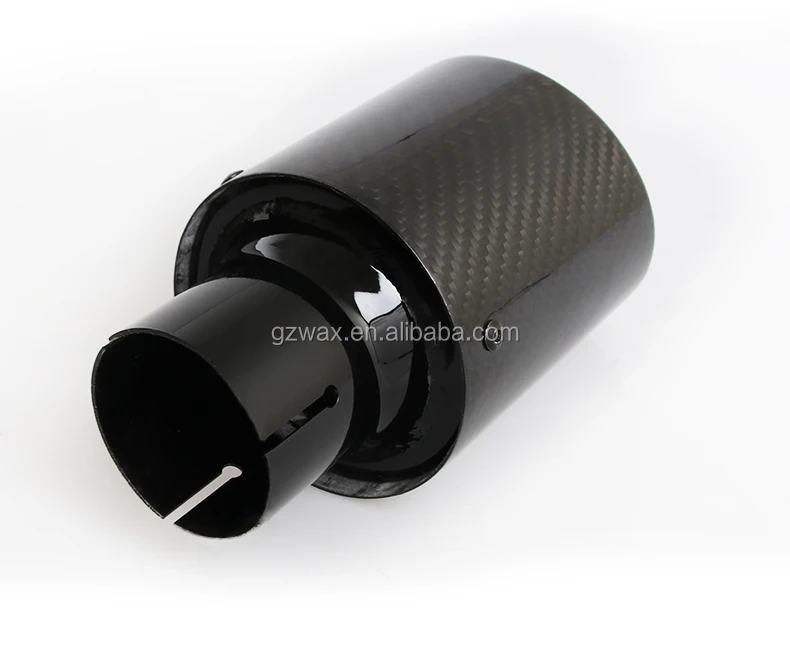 Performance Carbon Fiber Auto Exhaust Tail Pipe Glossy Carbon Fiber Exhaust Muffler Tips Universal Car Tail Pipes