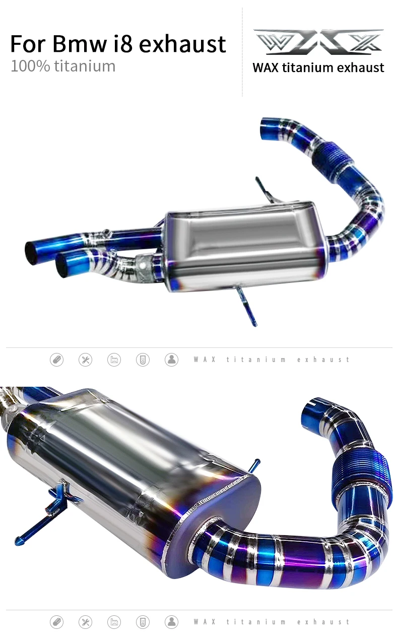 Performance Exhaust Muffler Pipes for BMW I8 Titanium Alloy Exhaust System with Valvelectronic for BMW i8 2014-2021