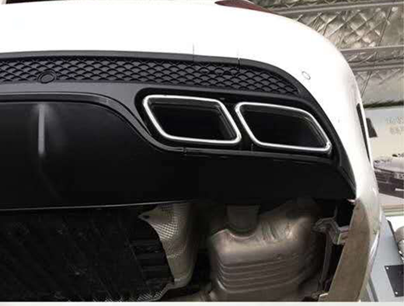 Reasonable Price Plastic Rear Diffuser Lip With Exhaust Tips For mercedes benz W205 C63 Amg