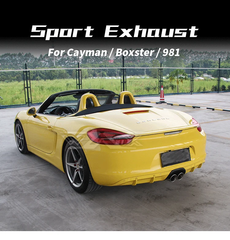 Dual Exhaust Tip Quad Muffler Tip Carbon Fiber Exhaust Pipe Tail Exhaust Muffler Tip For cayman boxster 981 2013-2017