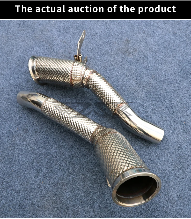 Stainless Steel Downpipe with Heat Shield Exhaust Pipe For Ferrari 458 4.5 2013-2016 Downpipes Exhaust System