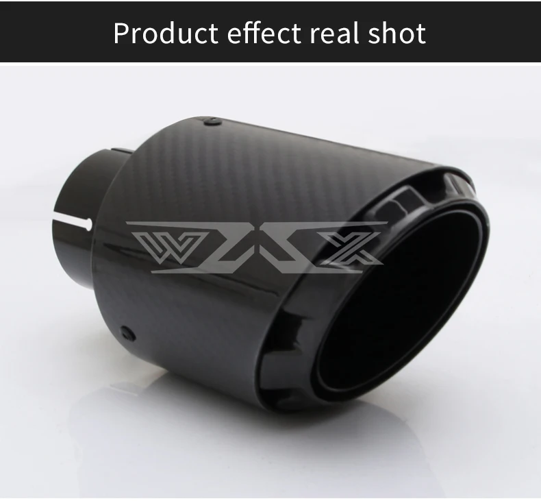 Stainless Steel Carbon Fiber Tips Universal Exhaust Muffler Tips Carbon Fiber Tail Pipe Exhaust Tips