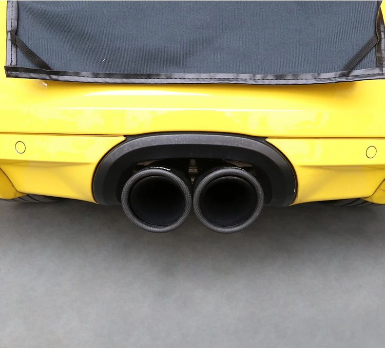 Installation Carbon Fiber Muffler Pipe Exhaust Tip for Porsche 718 BOXSTER 718 CAYMAN 718 GST 2016-2019