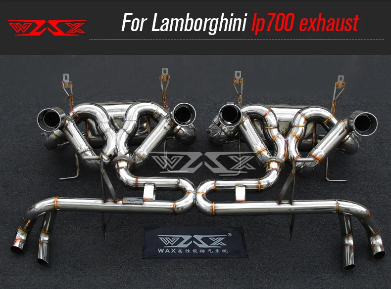 Performance 304 Stainless Steel Exhaust Pipes Exhaust Muffler Catback For Lamborghini LP700/720/750 Exhaust System