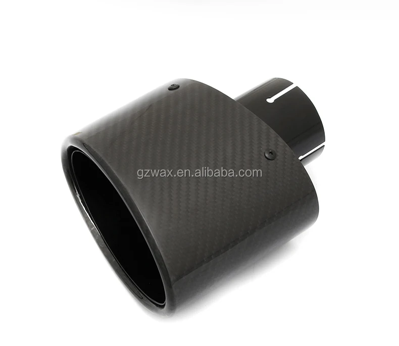 In Stock Gloss Black Carbon Fiber Exhaust Pipe Muffler Tip for Universal Car AUDI Q3 Q5 Q7 Q8 RS3 RS4 RS5 RS6 RS7 A3 A4 A5 A6 A7