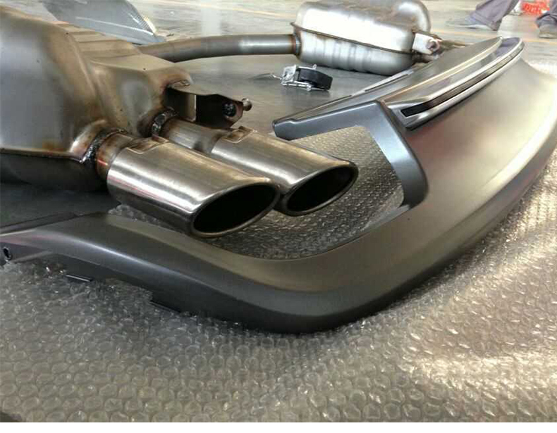 Car Rear Exhaust Diffuser Rear Lip with Exhaust Tail Pipes For Audi A5 Upgrade Converted To S5 2009-2012