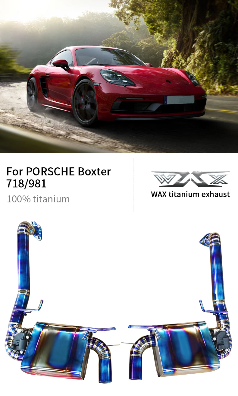 Catback Exhaust Muffler Titanium Exhaust Pipe Valvetronic For Porsche Boxster 718 GTS 718CAYMAN 982 718GTS 2016-2021