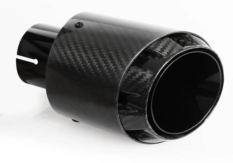 Matte Black Carbon Fiber Exhaust tips Muffler Pipe Carbon Fiber Exhaust Tailpipe for BMW/AUDI/VW/BENZ Universal