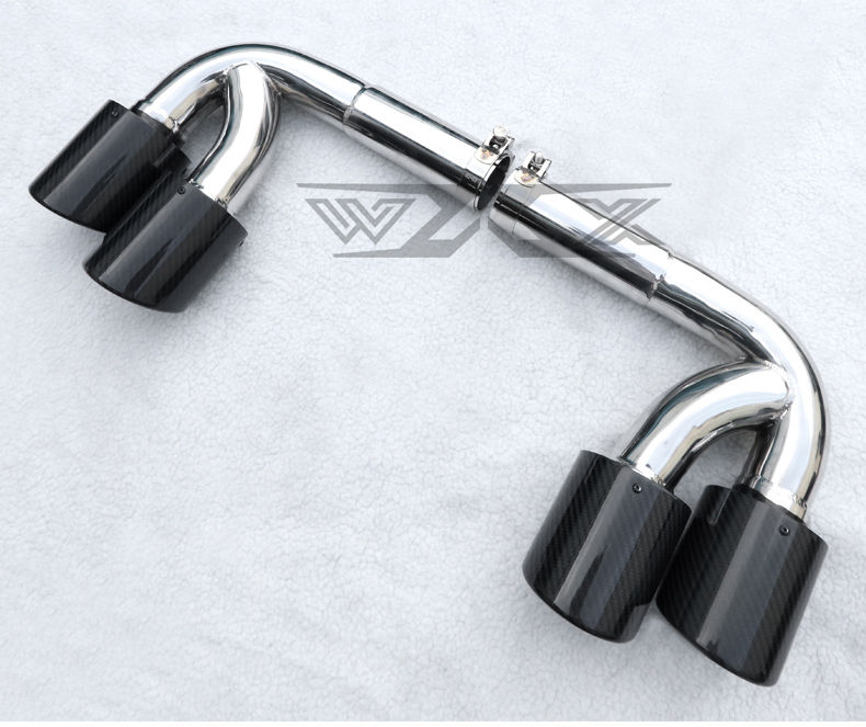 Carbon Fiber Quad Outlet Exhaust Pipe Stainless Steel Muffler Tip For VW TOUAREG 2018-2022 Exhaust Tailpipes