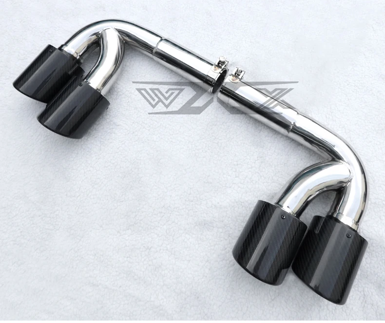 Dual Exhaust Tip Quad Muffler Tip Carbon Fiber Exhaust Pipe Tail Exhaust Muffler Tip For VW TOUAREG 2018-2022