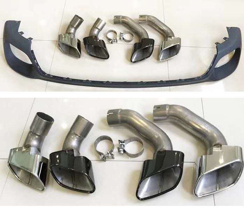 Auto Bumper Body Kit Front Bumper Body Kit with Rear Exhaust Tips For Bmw Mini Cooper Upgraded to Mini JCW F55 F56 F57