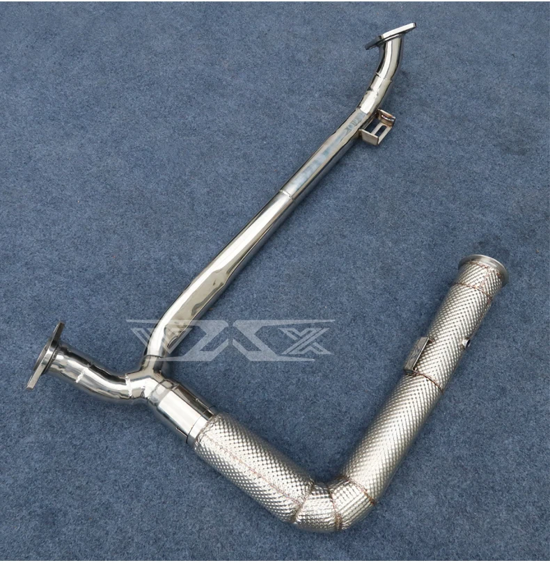 Stainless Steel exhaust Downpipe with Heat Shield For PORSCHE 718 BOXSTER 718 718 CAYMAN 2016-2021 Tuning Exhaust Pipe