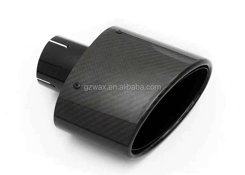 In Stock Gloss Black Carbon Fiber Exhaust Pipe Muffler Tip for Universal Car AUDI Q3 Q5 Q7 Q8 RS3 RS4 RS5 RS6 RS7 A3 A4 A5 A6 A7