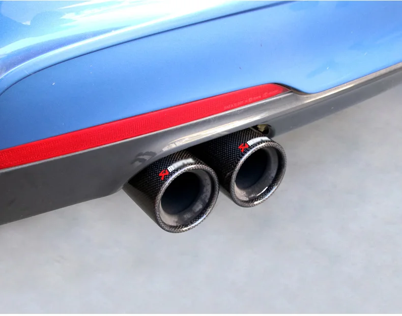 Gloss Black Carbon Fiber Exhaust Tail Pipe Muffler Exhaust Tip for Akrapovic Exhaust Tips For Akrapovic