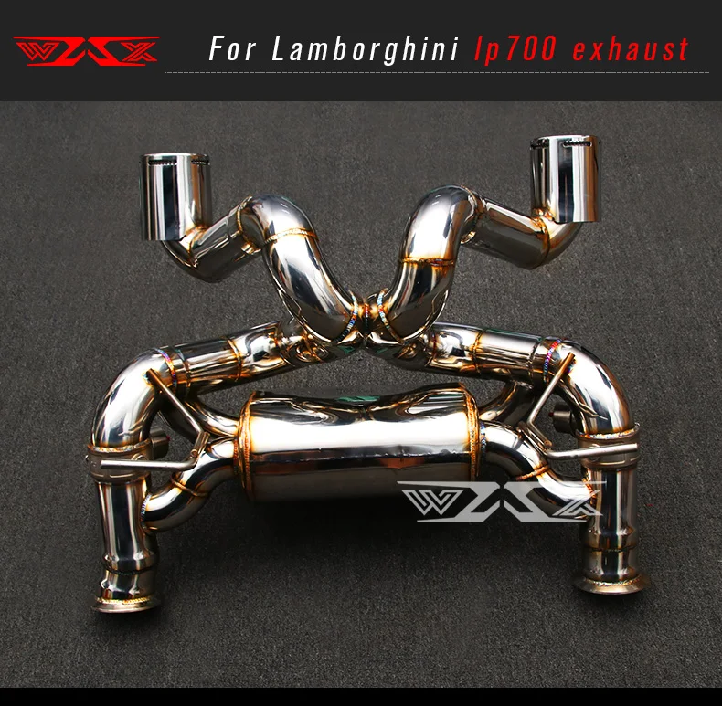 Performance 304 Stainless Steel Exhaust Pipes Exhaust Muffler Catback For Lamborghini LP700/720/750 Exhaust System