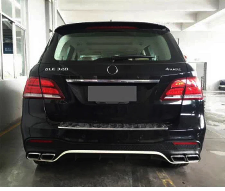 Popular Rear Bumper Diffuser Exhaust Tips Rear Lip For mercedes benz W166 Gle63 Amg