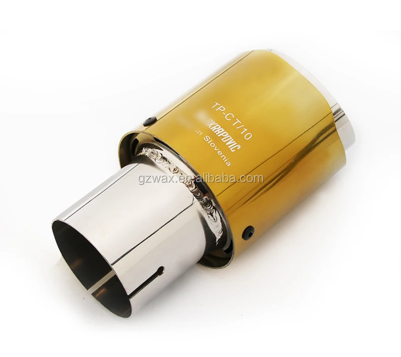 Exhaust Pipe Muffler Tips For AK Stainless Steel Chroming Golden Color Universal car