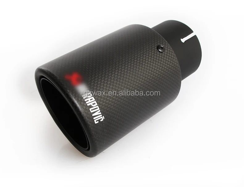 Universal Carbon Fiber Exhaust Tips Tail pipe For AUDI A3 A4 A5 A6 A7 A8 Q3 Q4 Q5 Q6 Q7 Q8 For BMW 320 325 330 340 350