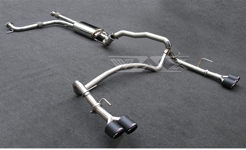 Exhaust Catback For Nissan PATROL Y62 2016-2022 Stainless Steel Valved Exhaust Catback with Quad Carbon Fiber Muffler Tips