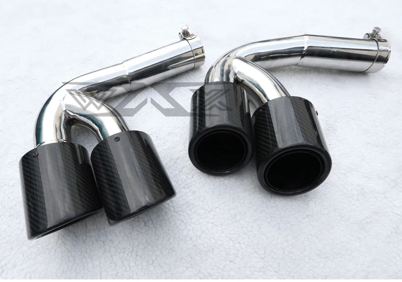 Dual Exhaust Tip Quad Muffler Tip Carbon Fiber Exhaust Pipe Tail Exhaust Muffler Tip For VW TOUAREG 2018-2022