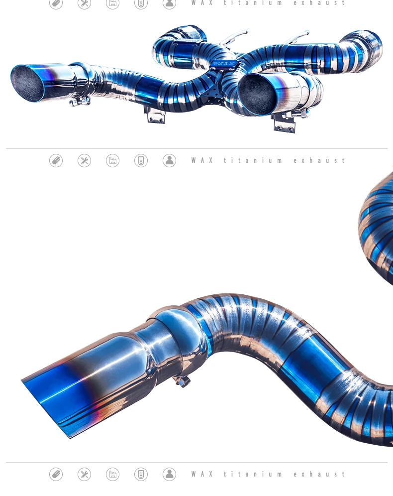 Titanium alloy Catback exhaust For McLaren 720S Coupe 720S Spider 2017-2021 Performance Exhaust System Valve Exhaust Cat-back